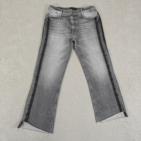 Black Orchid Denim - Black Orchid Jeans Womens 28 Gray Cindy Slant Fray High Rise Cropped Raw Hem
